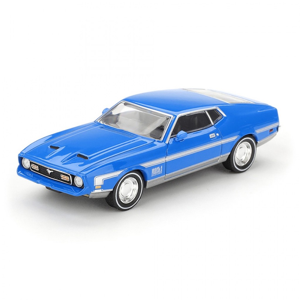 Mini GT MGT01138-L 1138 1/64 Ford Mustang Mach 1 Grabber Azul LHD