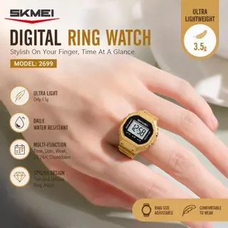Anel De Relógio Digital Em Miniatura SKMEI 2699 Um Presente Exclusivo Super Elegante (A Pulseira Não Ajustável)