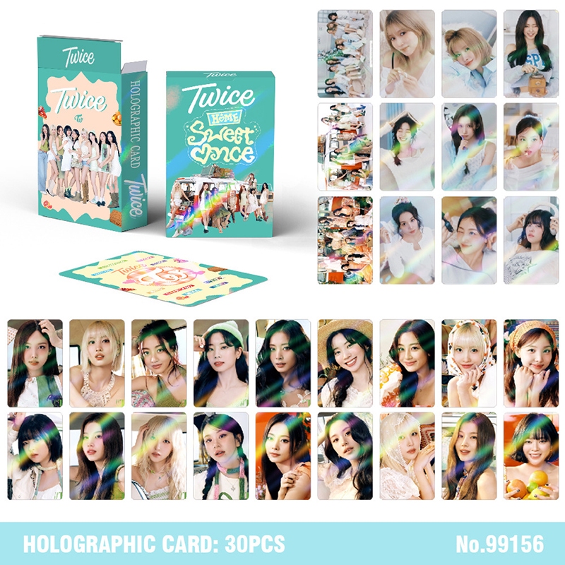 30 Pçs/Caixa TWICE Photocard Nayeon Momo SANA Tzuyu Cartão
