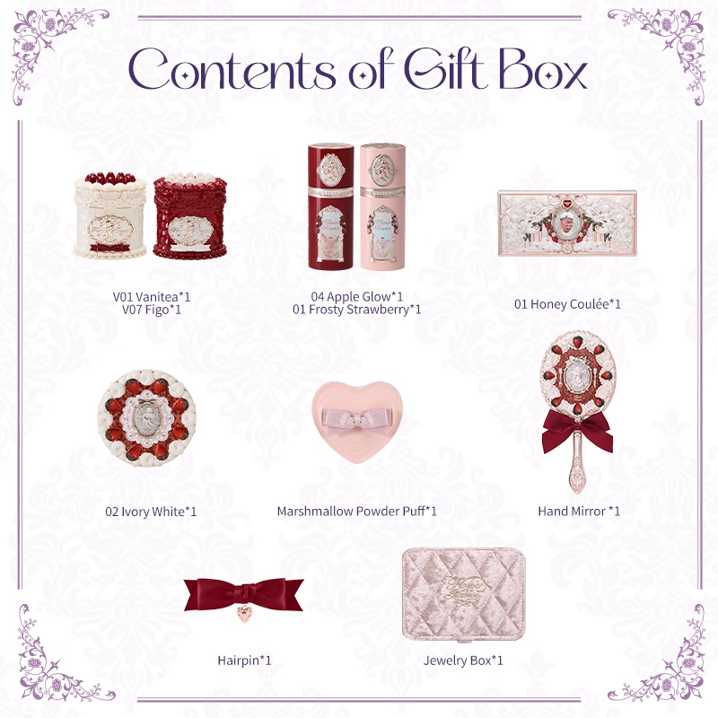 Conjunto De Presentes Violeta Strawberry Rococo All-In Gift