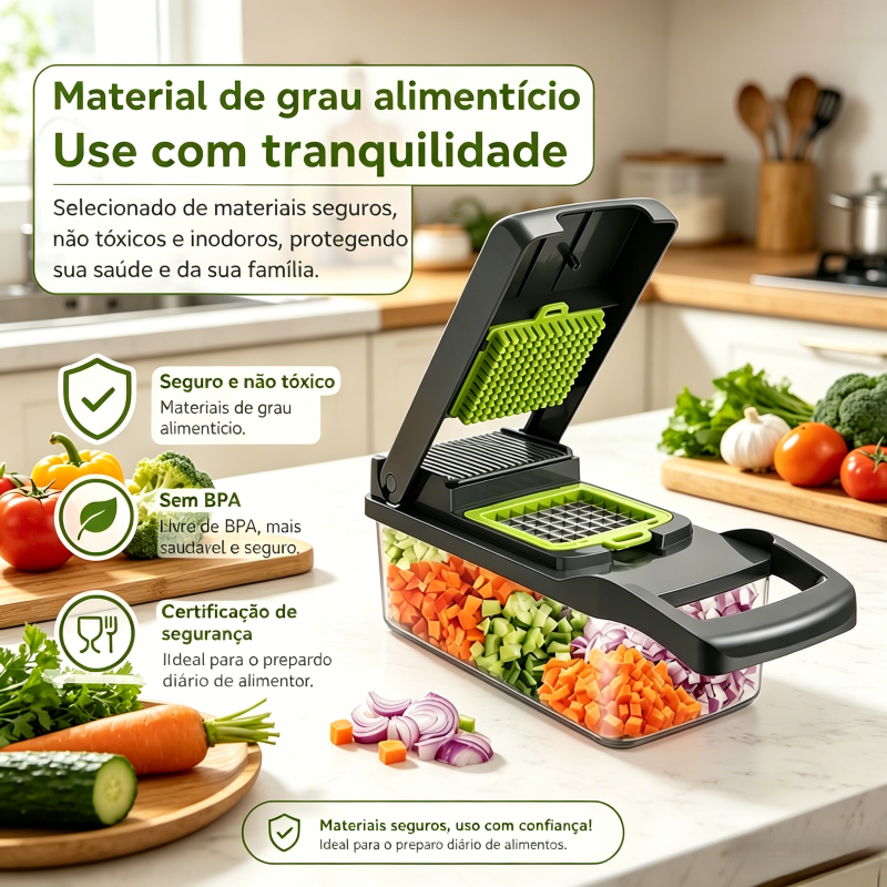 Cortador de Legumes Multifuncional 16 em 1 Aço Inoxidável In