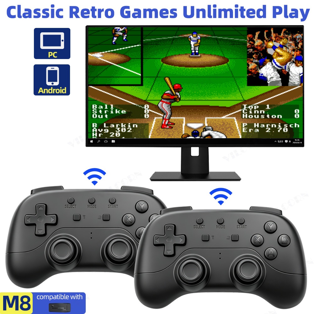 Clássico Retro Jogos 2.4G Gamepad Sem Fio Para Vídeo Handheld Consoles De Controlador SF3000/SF3000HD/SF3500/GB350 Play