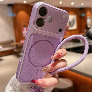 Capa De Telefone Magnética De Couro Com Cobertura De Lente Completa Adequada Para IPhone 18 11 12 13 14 15 16 17 Pro Max