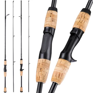 Sougayilang Vara De Pesca Giratória/Fundição De 1.8 M/6 Pés, 2 Seções De Carbono Para Em Água Doce