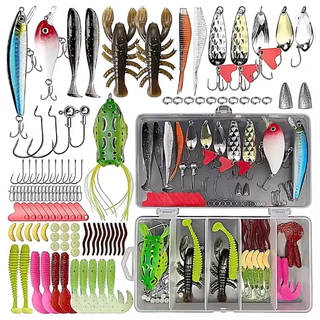 🎣 Kit 104/137 Iscas Artificiais - Meia Água com Anzol Duplo | Iscas Realistas para Pesca de Truta e Peixes