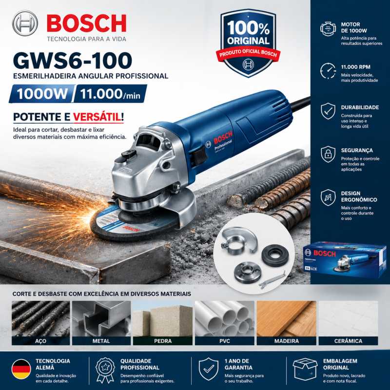 esmerilhadeira lixadeira bosch 110v 1000W lixadeira 220v serra esmerilhadeira Angular Original 100%