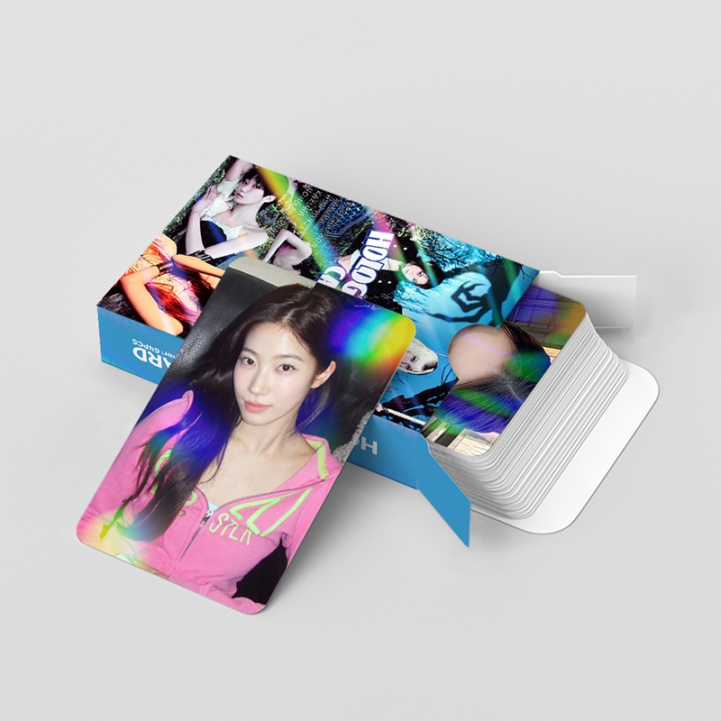 50-124pcs LE SSERAFIM Photocards SPAGHETTI Holográfico LOMO Cartão
