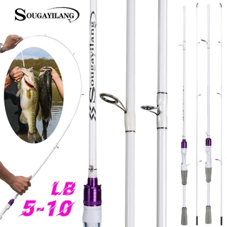 Vara De Pesca De Fibra De Carbono De Duas Seções Sougayilang, Seção De Rotação/Fundição De 1.8 M, Cabo De EVA, 5-10 l