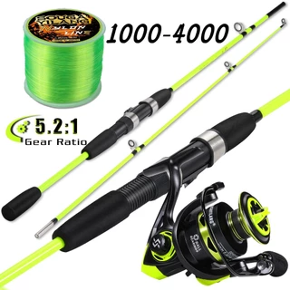 Kit De Pesca Sougayilang, Incluindo Varas De 1.8 M E 2.1, Carretéis (1000-4000 Mm), Conjunto De Equipamentos Ao Ar Li