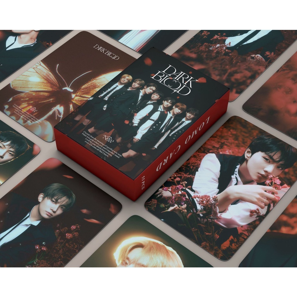Kpop 55 Pcs ENHYPEN Photocard DARK BLOOD Álbum LOMO Cartão Postal