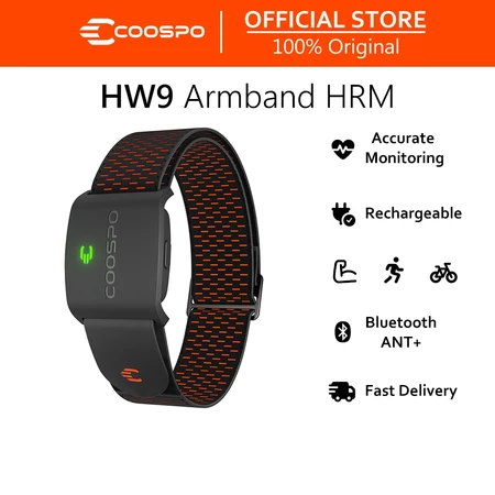 COOSPO HW9 Monitor Cardíaco de Braço Bluetooth 5.0 ANT Recarregável para Ciclismo Corrida Fitness