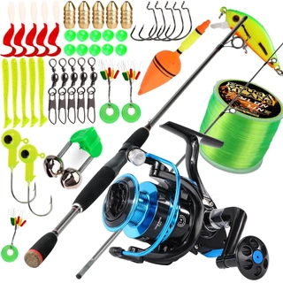 Vara De Pesca Sougayilang De 1.8 M E Conjunto Completo De Equipamentos, Incluindo Carretéis Da Série 1000-4000, Força