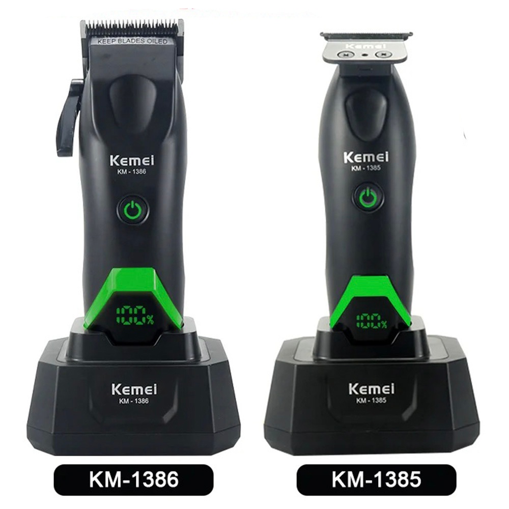 Kemei 1386 1385 Máquina De Cortar Cabelo Elétrica 7500RPM Zero