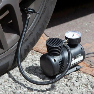 Mini Compressor de ar elétrico portátil, com manômetro, 300PSI, 12V, adequado para carros, motocicletas