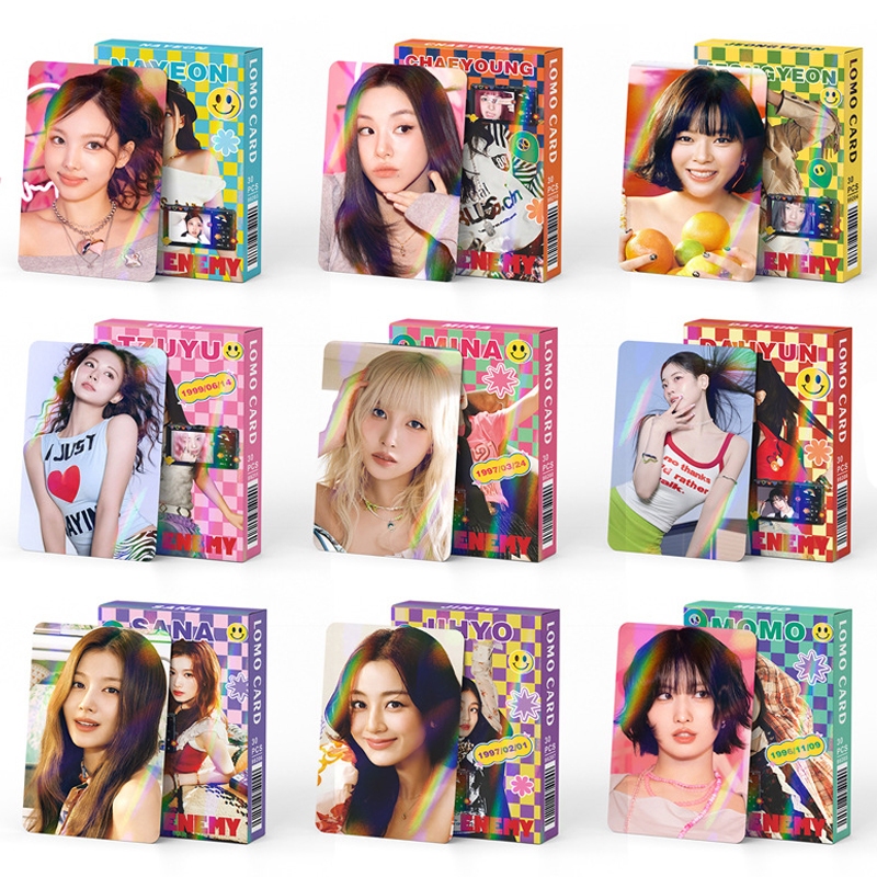 30 Pçs/Caixa TWICE Photocard Nayeon Momo SANA Tzuyu Cartão