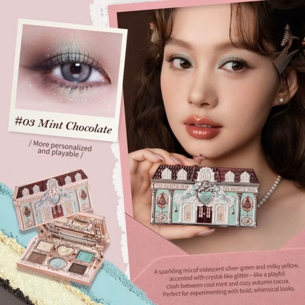 ​【レア・廃盤】 Flowery Kiss / Sweetie Palette FLOWER KNOWS Paleta De Sombras De 6 Cores Da Coleção Sweetie Bear