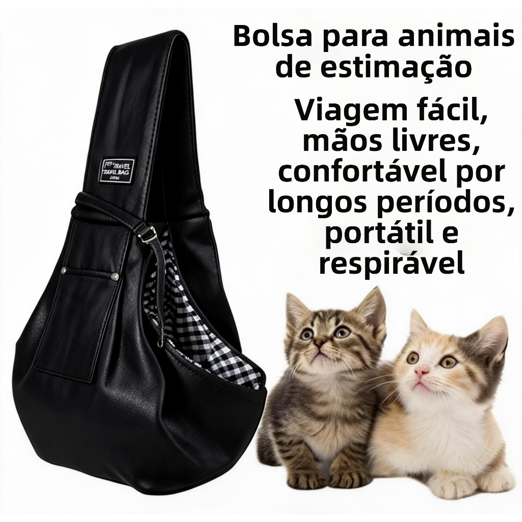 Bolsa de ombro portátil Bolsa mensageiro de grande capacidade Bolsa para passeio de animais de estimação