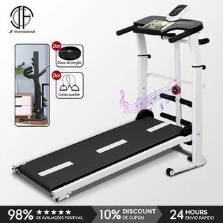 JF SHOP Esteira de Caminhada Mecânica Self Machine com Display Suporta 120kg