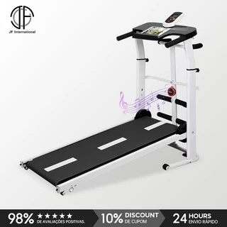 Esteira Mecânica Não Motorizada com Display Dobrável Academia em Casa Fitness Equipamento