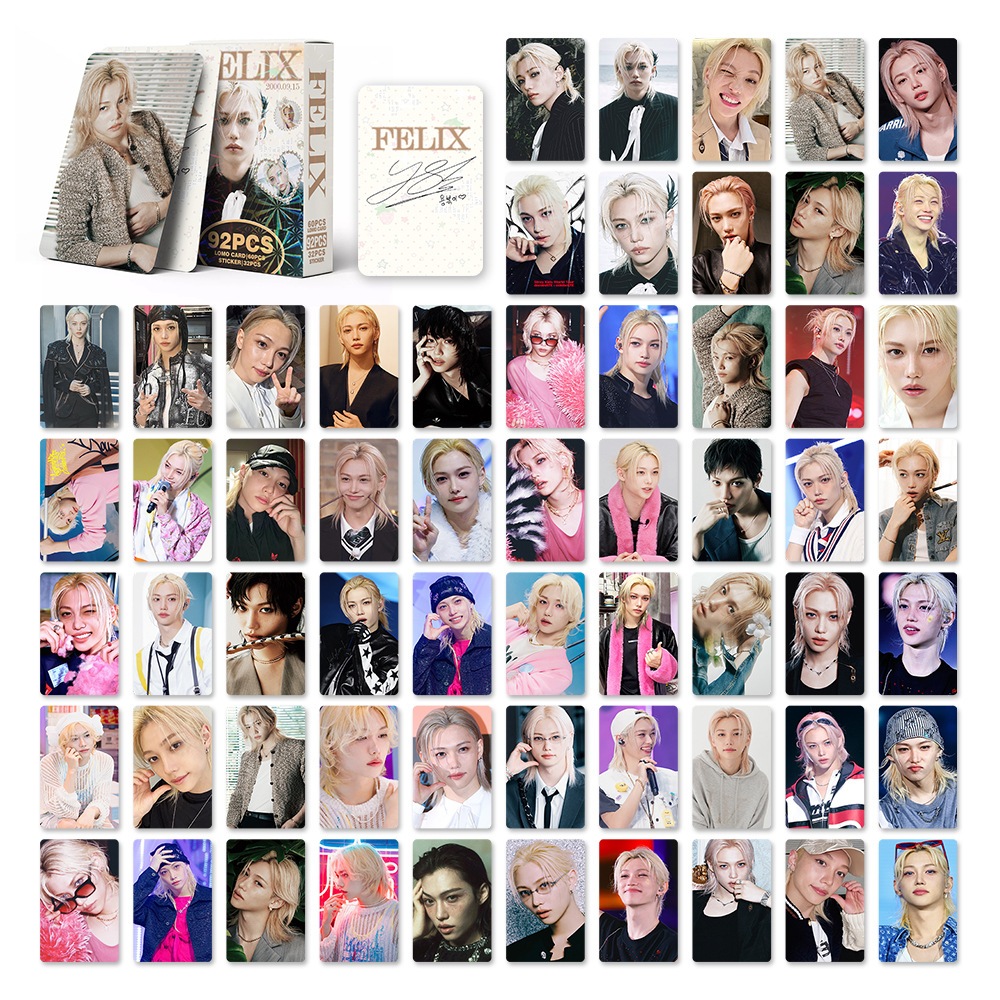 92 Unidades/Caixa STRAYKIDS SOLO FELIX Photocards KPOP LOMO Cartão