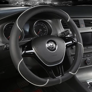 Capa De Volante De Carro De Couro PU Antiderrapante Durável 38CM De Fibra Dinâmica Decoração