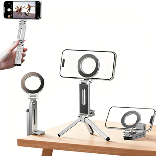 Suporte universal magnético para celular, dobrável e giratório para selfies