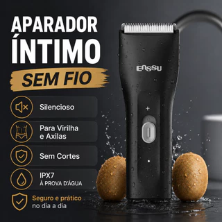 Aparador de Pelos Sem Fio Silencioso para Virilha e Axilas
