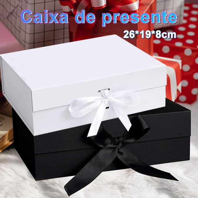 26*19*8cm Conjunto de Caixa de Presente Magnética de Luxo Preto