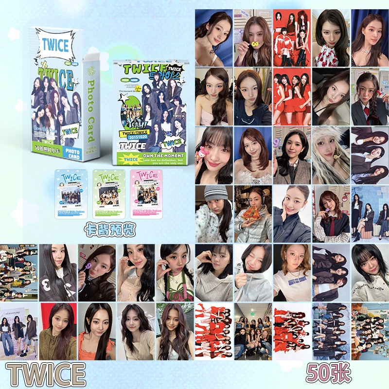 LINXX 50 Pcs BlackPink TWICE NEWJEANS ENHYPEN Kpop Álbum Lomo Card