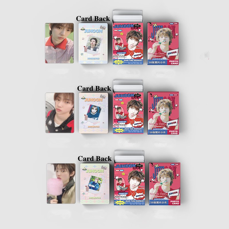 50 Pçs/Caixa CORTIS JUHOON Cartão Holográfico Photocard Laser LOMO
