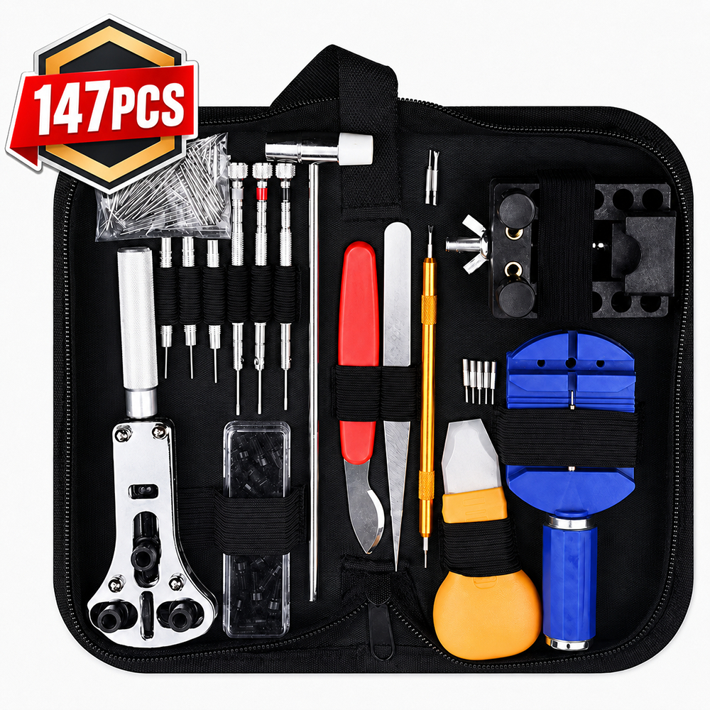 Kit 147 Pcs De Ferramentas Relojoeiro Conserto De Relógio Manutenção estojo de Ferramentas kit de conserto para Relógio