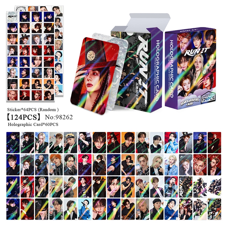 124 Pçs/Caixa Stray Kids Photocards KARMA Holográfico LOMO Cartão