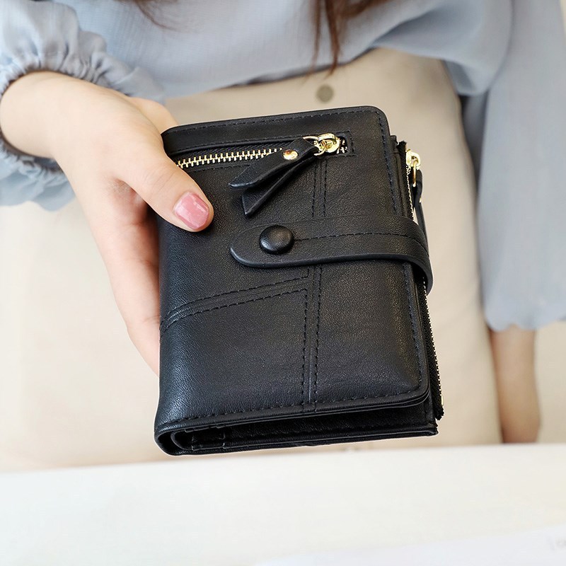 Crazy Bag Mini Multifunctional Leather Women's Wallet With Buckle