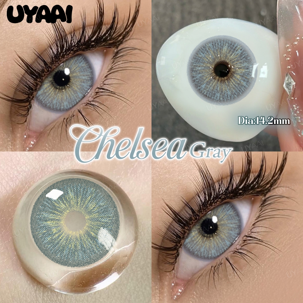 UYAAI 2026 Lente Colorida Estilo Chegam Novas 1 Par De Lentes