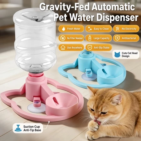 Dispensador Automático De Água Para Animais De Estimação (Sem Garrafa) Suporte Beber Cães E Gatos Recarga Automática De