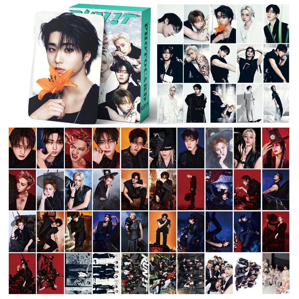KPOP 55 Pçs/Caixa Stray Kids RUN IT DO KARMA Hollow Mixtape HOP