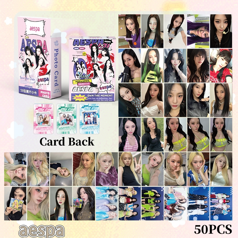 55pcs/box aespa photocards Rich Man Dirty Work Álbum Karina Winter