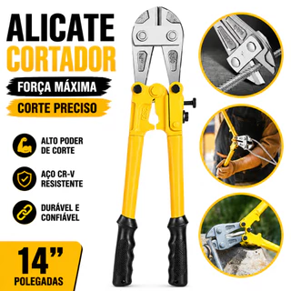 alicate corta vergalhão 14" aço cr-v tesoura cortar cadeado corrente e cabos - envio imediato