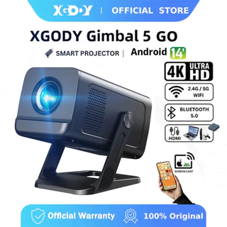 XGODY Gimbal 5 Go Projetor Portátil 1080P 4K HD Android 14 Smart TV Wifi Bluetooth Home Theater Ao Ar Livre