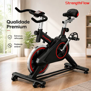 Bicicleta Spinning Ergométrica para Exercícios com Monitor Profissional Sport Suporta Até