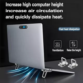 (Enviar Em 12H) 4 Pcs Mini Suporte Dobrável Invisível Para Laptop Portátil Resfriamento Ajustável Notebook Riser De Tecl