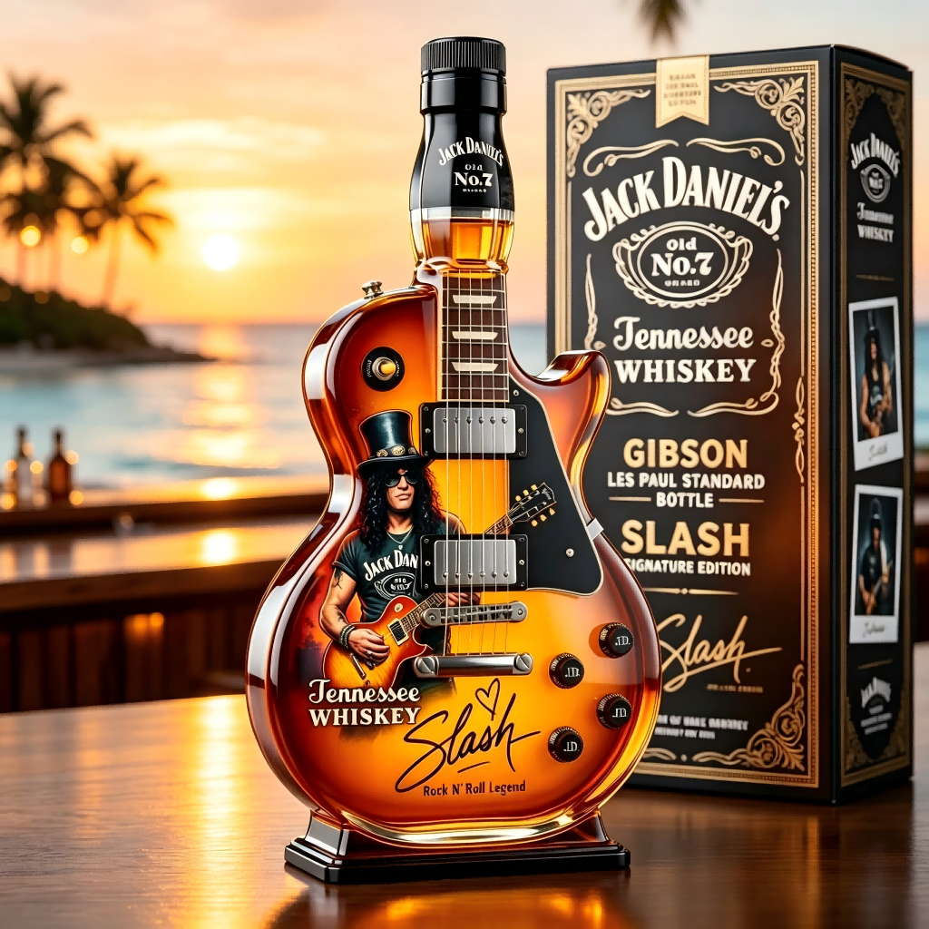 Garrafa de uísque Tennessee Rock Legend Garrafa de vinho tinto em formato de guitarra eletrônica (garrafa vazia)