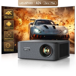 Projetor VEVSHAO A24 Zero 1 Max 1700 ANSI Full HD 1080P 4K Google TV Foco Automático