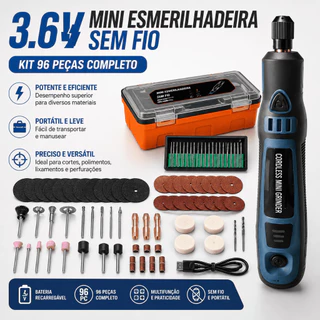 Kit 96 peças Mini Esmerilhadeira Sem Fio Conjunto De Elétrica Polidora Kit De Perfuratriz