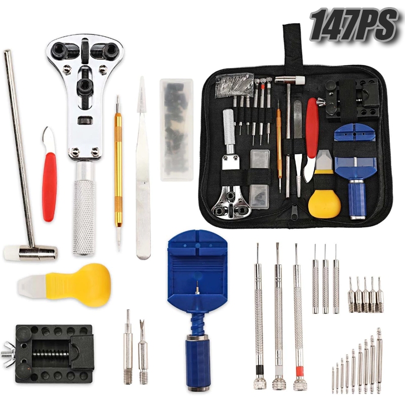 Kit 147 Pcs De Ferramentas Relojoeiro Conserto De Relógio Manutenção estojo de Ferramentas kit de conserto para Relógio