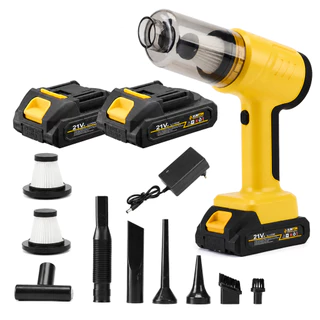 Aspirador De Pó Sem Fio 21V Com Sopro E Sucção, Kit De 2 Baterias, Carregador, Acessórios Para Limpeza De Carro, Tec