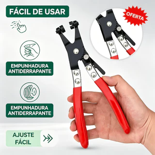 Alicate Extrator CURVO Abraçadeira Elástica Angulado de 9"