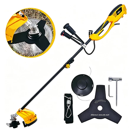 Roçadeira Elétrica Motor 800 1200W cabo bipartido Aparador de Grama e Cortador de Grama para Jardim