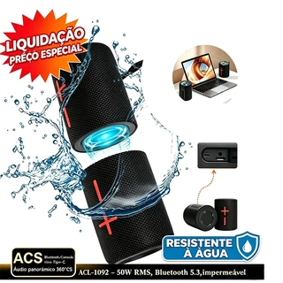 Kit 2 Caixa De Som 20w Removível Tws 2 Em 1 Resistemte Agua Eletro Pronta Entrega