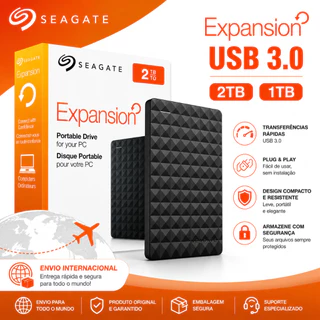 Seagate HD Externo Original 1TB 2TB 4TB Expansion USB 3.0 Portátil para PC
